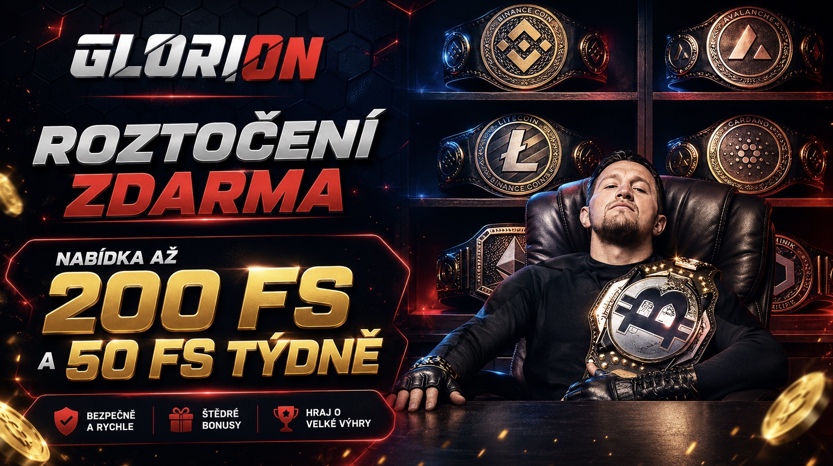 Glorion casino roztočení zdarma (2026)